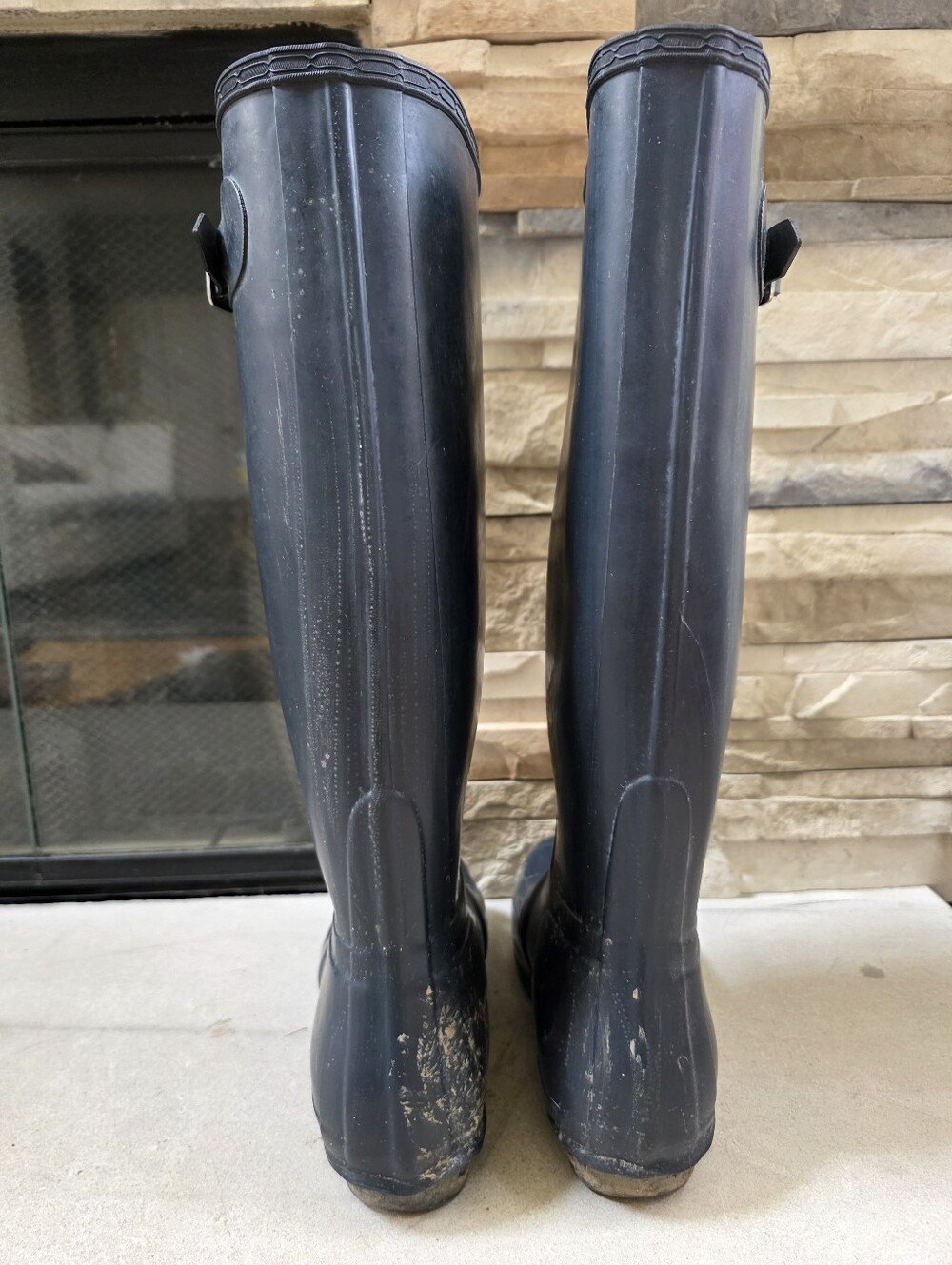 Hunter Women's Original Tall Rain Boots Black Knee High 7M/8F - Picture 7 of 13